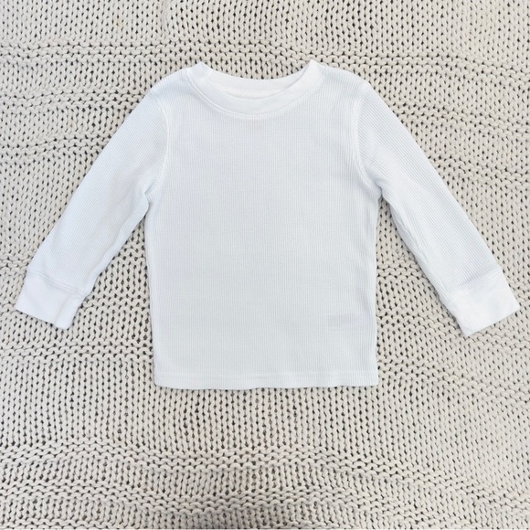 Cat & Jack Long Sleeve White Thermal Knit T-Shirt for Toddler 2T - Picture 1 of 4